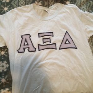 Carolina blue with navy seersucker Alpha Xi Delta